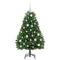 vidaXL Umelý Sklápací Vianočný Stromček Zelená 120 cm PVC a oceľ