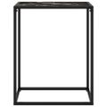 vidaXL Konzolový stolík čierny 60x35x75 cm tvrdené sklo