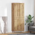 vidaXL Highboard Remeselný dub 69,5 x 34 x 180 cm Kompozitné drevo