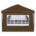 vidaXL Prístrešok na párty 575 x 288 x 245 cm Sivohnedá