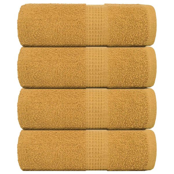 vidaXL Utierky na umývanie FROGN 4 ks zlaté 30x30 cm 360 g/m²