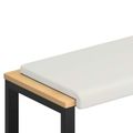 vidaXL Vankúš na lavičku Umelá koža Biela Hĺbka 35 cm