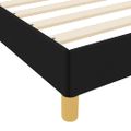 vidaXL Posteľ s pružinovým rámom s matracmi Čierna 90 x 190 cm látka