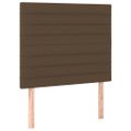 vidaXL Čelo postele s LED tmavohendé 160x7x118/128 cm látka
