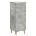 vidaXL Zásuvkový kabinet Betónovo sivá 33 x 34,5 x 90 cm