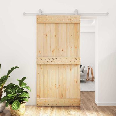 vidaXL Posuvné dvere Prírodná a biela 100 x 210 cm
