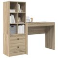 vidaXL Stôl Sonoma dub 135,5 x 40 x 127 cm 2 ks