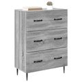 vidaXL Zásuvkový kabinet Sivý Sonoma 66 x 34,5 x 89,5 cm