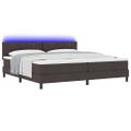 vidaXL Posteľ s pružinovým rámom Tmavohnedá 200 x 200 cm látka