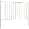 vidaXL Plotový panel Woerden so stĺpikmi oceľový 1,7x0,75 m biely