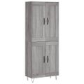vidaXL Vysoká skrinka sivý dub sonoma 69,5x34x180 cm spracované drevo