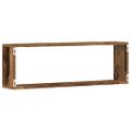 vidaXL Stenné police 4 ks Staré drevo 80 x 15 x 26 cm Kompozitné drevo