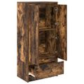 vidaXL skriňa so zásuvkou Dub dymový 55,5x34x119,5 cm