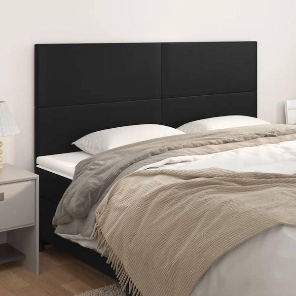 vidaXL Čelo postele čierne 200x5x118/128 cm umelá koža