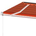 vidaXL Samostatne stojaca automatická markíza 450x300cm oranžovo-hnedá