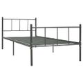 vidaXL Posteľný rám sivý 90x200 cm kovový