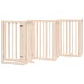 vidaXL Brána pre psa s dverami sklad. 12 panelov 600 cm topoľové drevo