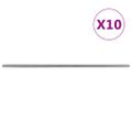 vidaXL Záhradné plotové stĺpiky 10 ks, strieborné 220 cm, oceľ