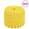 vidaXL Lodné lano žlté 10 mm 50 m polypropylén