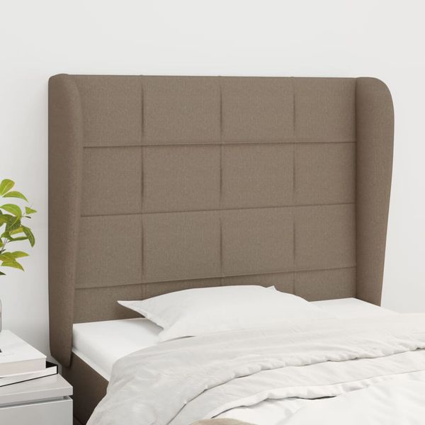 vidaXL Čelo postele so záhybmi sivohnedé 103x23x118/128 cm látka