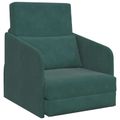 vidaXL Rozkladacia posteľ Tmavozelená 65 x 80 x 83 cm Zamat
