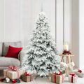 vidaXL Umelý vianočný stromček s 300 LED-i Biela 180 cm PE a PVC