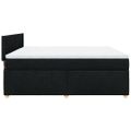 vidaXL Posteľný rám boxspring s matracom čierny 180x200 cm látka