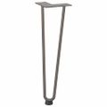 vidaXL Nohy na konferenčný stolík v tvare vlásenky, 4 ks, prírodná oceľ, 42 cm, masívna oceľ
