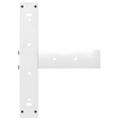 vidaXL Nohy k jedálenskému stolu v tvare T, 2 ks, biele, 50x35x(72-73) cm, oceľové