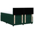 vidaXL Posteľný rám boxsping s matracom tmavozelený 140x190 cm zamat