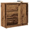 vidaXL Komoda so zásuvkou, staré drevo 71x35x65 cm, kompozitné drevo