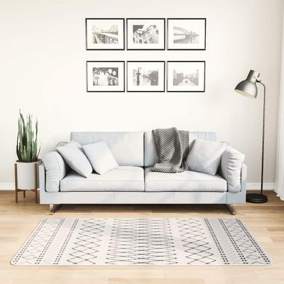 vidaXL Prateľný koberec 80x150 cm čierno-biely