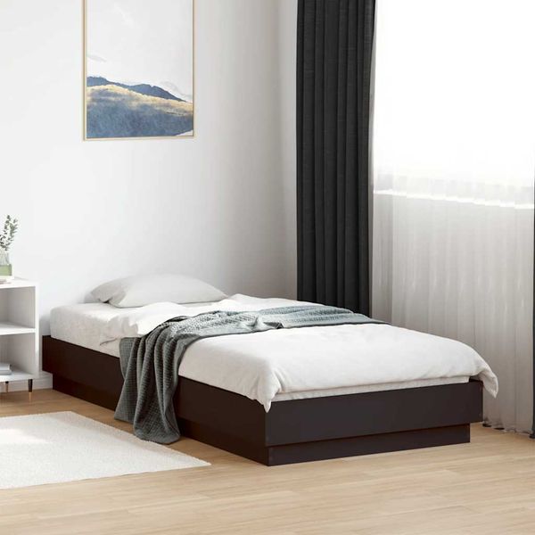 vidaXL Posteľný rám čierny 90x190 cm kompozitné drevo