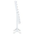 vidaXL Voľne stojace zrkadlo s LED, biele 34x37x146 cm