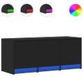 vidaXL TV stolík s LED čierny 97x34x40 cm kompozitné drevo