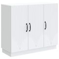 vidaXL Servírovacia skriňa Biela 89 x 34,5 x 77 cm Kompozitné drevo