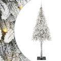 vidaXL Vianočný stromček s 300 LED-i Biela 210 cm PE a oceľ