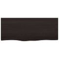 vidaXL Kúpeľňová doska tmavohnedá 100x40x(2-6) cm ošetrený masív