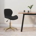 335037 vidaXL Swivel Dining Chair Black Velvet