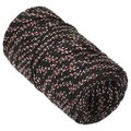 vidaXL Lodné lano čierne 2 mm 25 m polypropylén