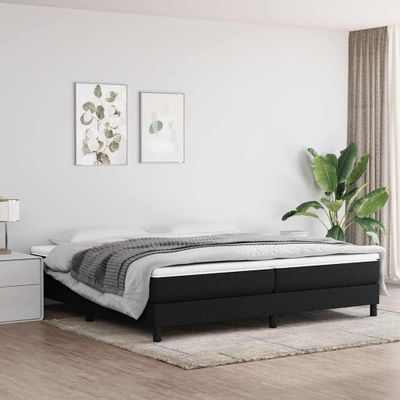 vidaXL Posteľný rám s boxspringom čierny 200x200 cm látka