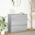 vidaXL Komoda sivý dub sonoma 80x35x76 cm spracované drevo