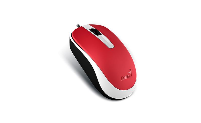 GENIUS DX-120/Kancelárska/Optická/1 200 DPI/Drôtová USB/Červená