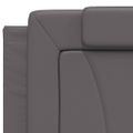vidaXL Posteľ Viana s matracom sivá 200x200 cm umelá koža