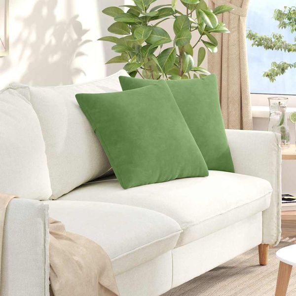 vidaXL Vankúše na pohovku 2 pcs Svetlo zelená 50 x 50 cm
