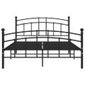 vidaXL Posteľný rám čierny kovový 200x200 cm