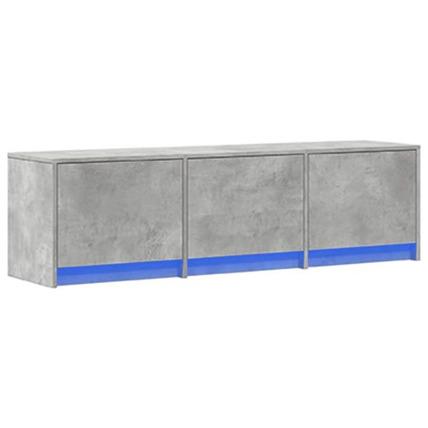 vidaXL TV skrinka s LED Betónová 140 x 34 x 40 cm Kompozitné drevo
