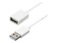 A to A - USB Male to Female Cable - 1x USB A (M), 1x USB A (F) - White, 3 meter (USBEXTPAA3MW) - Predlžovacia šnúra USB - USB (F) do USB (M) - USB 2.0 - 3 m - lisovaný - biela - pre P/N: MSDREADU2OTG, USBEXTPAA1MW, USBEXTPAA2MW, USBPAUB1MW, USBPAUB2MW, USBPAUB50CMW