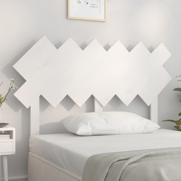 vidaXL Čelo postele biele 122,5x3x80,5 cm masívna borovica