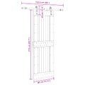 vidaXL Posuvné dvere NARVIK 80 x 210 cm (152,5 cm) Prírodná a čierna